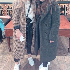 Zara green teddy coat size is xs great condition